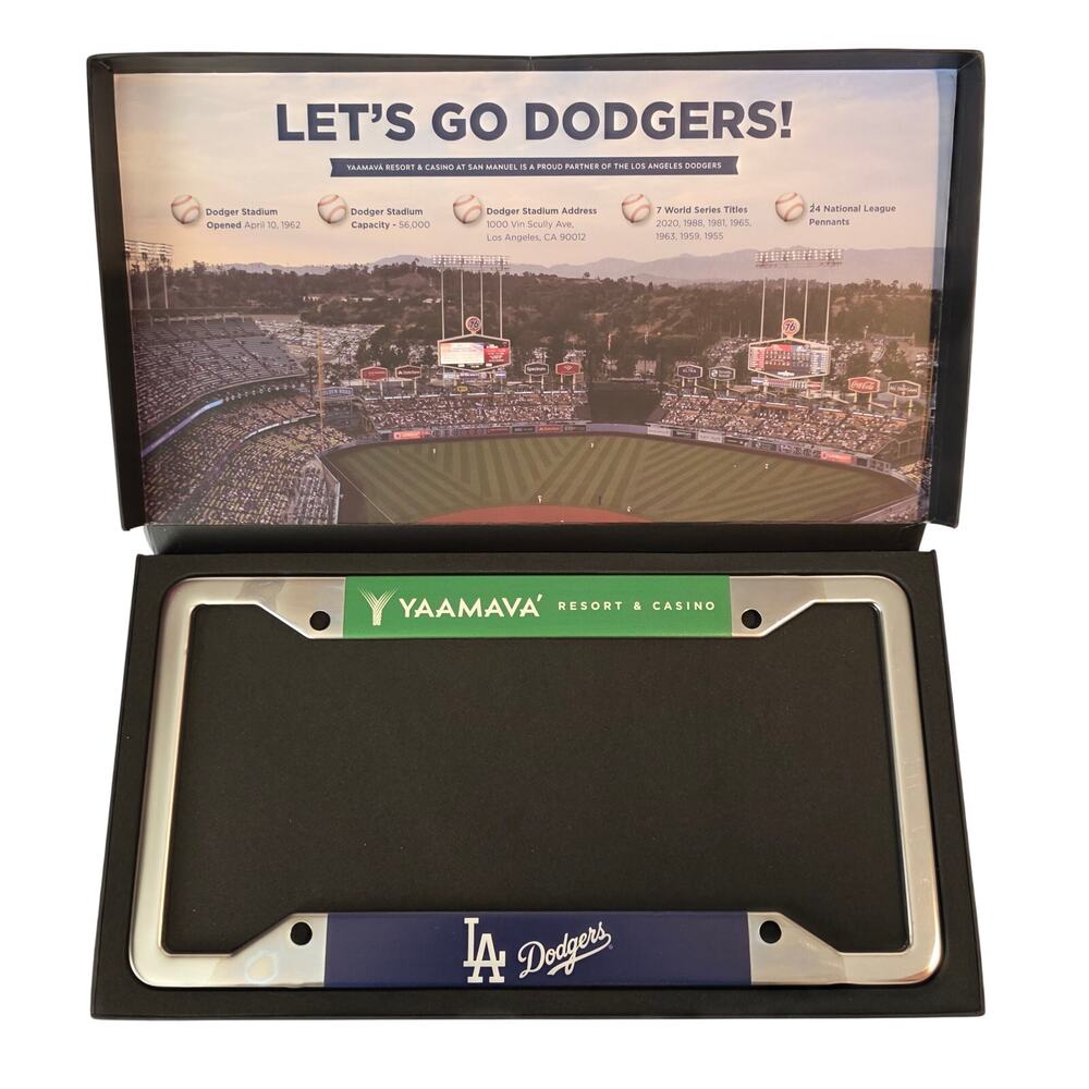 LA‎ Dodgers x Yaamava Resort Casino License Plate Frame SGA New In Box